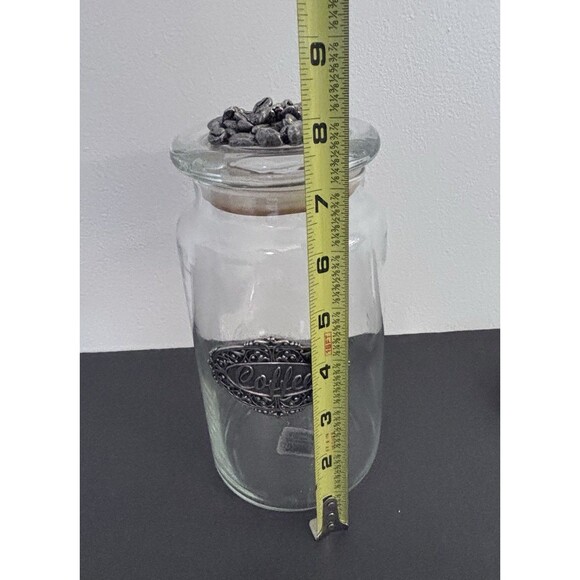 Heritage Metalworks Glass And Pewter Coffee Container Jar - Picture 5 of 5